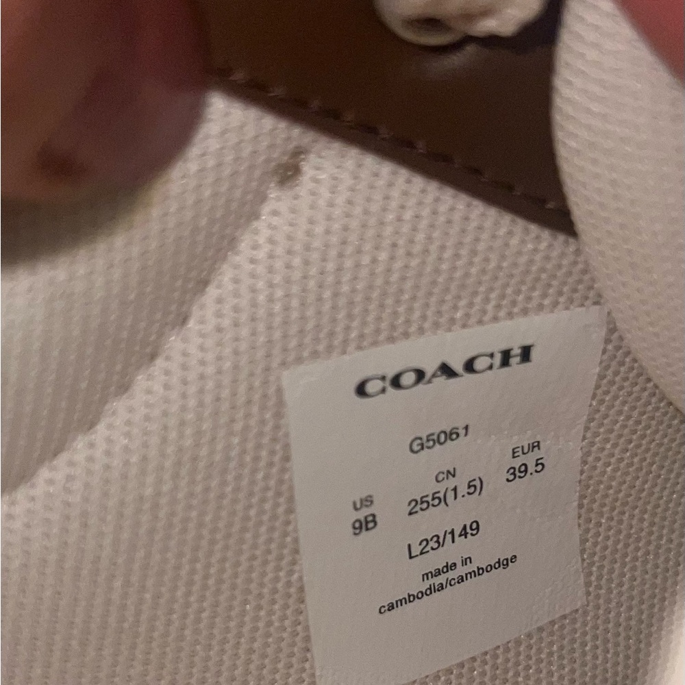 Brown Monogram Coach Sneakers with Laces Like New Worn Only Once - Picture 12 of 14